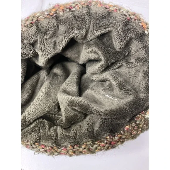 Hand Knit Chunky Earth Toned Ribbed Beanie Fully Lined Outdoor Gorpcore - Picture 5 of 6